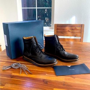 Cole Haan Lunagrand Lace Boot (Men’s 11.5) in Black Ostrich